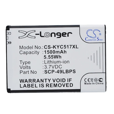 Bsc Preferred Kyocera C5155 C5170 C5171 Hydro Hydro Plus KYC5170 Rise Rise C5155 Mobile Phone Replacement Battery CS-KYC517XL